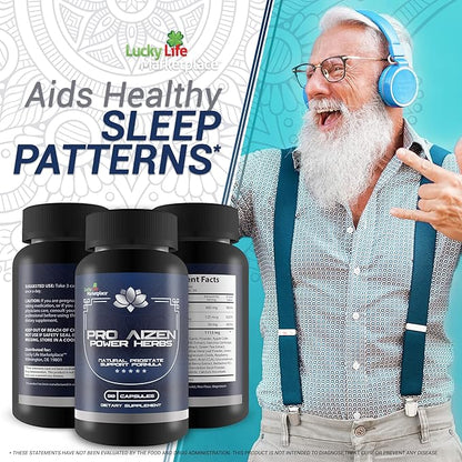 Pro Aizen Power Herbs - Male Prostate Support Supplement - Aid Healthy Urinary Flow & Bladder Emptying - Reduced Inflammation Support - Prostate Size Support - Promote Male Prostate Health