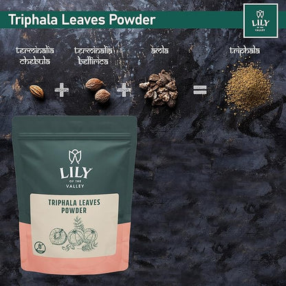 LILY OF THE VALLEY Triphala Powder - Mix of Amla, Haritaki & Bibhitaki - Sourced from India - Herbal Adaptogen Superfood - Vegan & Gluten-Free (16oz, 453g)- Package May Vary