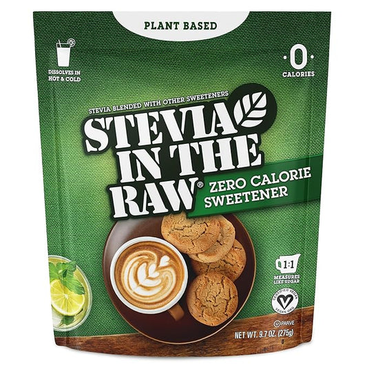 Stevia In The Raw Bakers Bag, Plant Based Zero Calorie Sweetener, No Added Flavors or erythritol, Sugar-free Sugar Substitute for Baking, Suitable For Diabetics, Vegan, Gluten-Free, 9.7Oz Bag (Pack of 1)