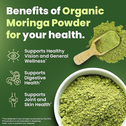 Organic Moringa Powder - 12 oz