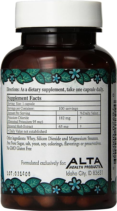 Potassium Chloride and Silica Capsules, 100 Count