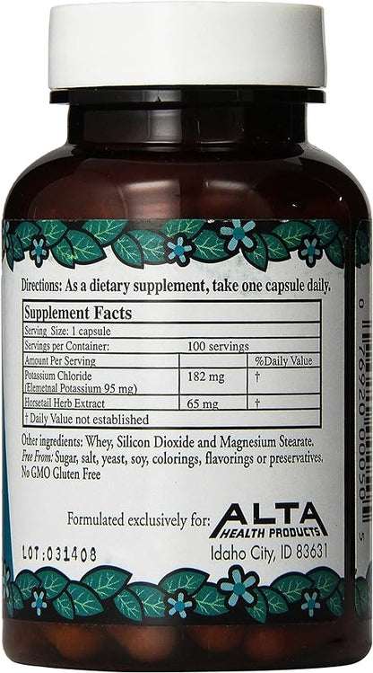 Potassium Chloride and Silica Capsules, 100 Count