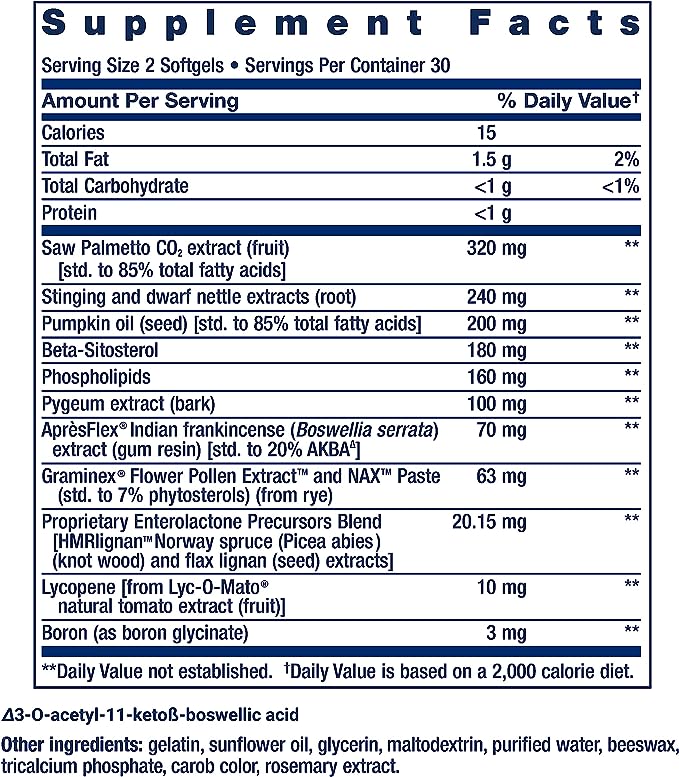 Life Extension Ultra Prostate Formula, Saw Palmetto for Men, pygeum, stinging Nettle & Vitamins D and K with Sea-Iodine, Vitamin D3, Vitamin K1 and K2, Iodine