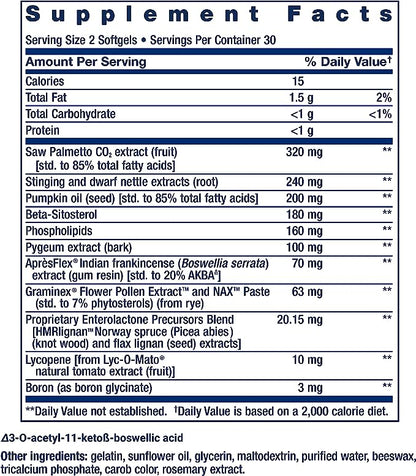 Life Extension Ultra Prostate Formula, Saw Palmetto for Men, pygeum, stinging Nettle & Vitamins D and K with Sea-Iodine, Vitamin D3, Vitamin K1 and K2, Iodine