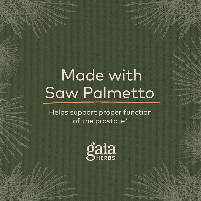 Gaia Herbs Prostate Health - Supports Prostate Health and Function for Men - with Saw Palmetto, Green Tea, Nettle Root, and White Sage - 120 Vegan Liquid Phyto-Capsules (40-Day Supply)